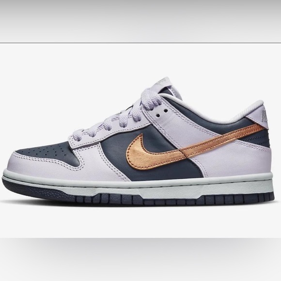 NEW Nike Dunk Low GS Blue Thunder Copper Swoosh GS SIZE 5.5Y (7W) and 7Y (8.5W)